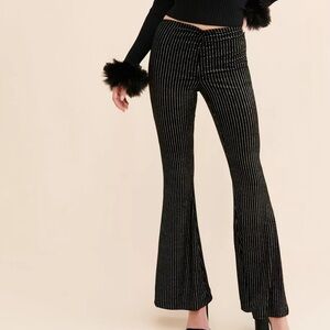 UO Apolonia Velvet Sparkle Flare Pants
